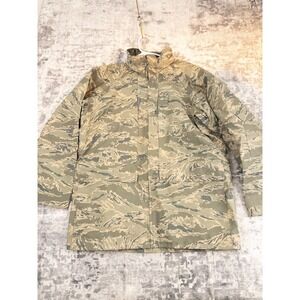 USAF APECS Parka Large Long Gore-Tex Digital Tiger Stripe Camo Jacket Waterproof